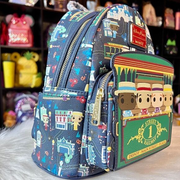 AOP 3 of 3 Dapper Dans Loungefly Backpack Main Street NWT Disney - Picture 3 of 8